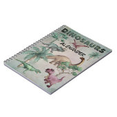 Personalisierter Name Dino Dinosaur-Notebook für J Notizblock (Linke Seite)