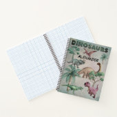Personalisierter Name Dino Dinosaur-Notebook für J Notizblock (Innenseite)