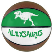 Personalisierter Name Dinosaurier  Basketball (Vorderseite)