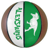 Personalisierter Name Dinosaurier  Basketball (Vertikal)
