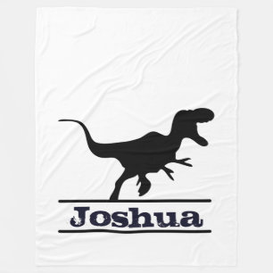 Personalisierter Name Dinosaurier Fleecedecke