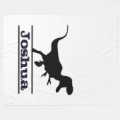 Personalisierter Name Dinosaurier Fleecedecke (Vorderseite (Horizontal))