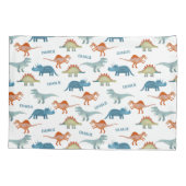 Personalisierter Name Dinosaurier Kissenbezug (Rückseite-Links)