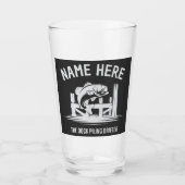 Personalisierter Name Dock Schatten Bass Glas (Vorderseite)