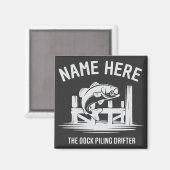 Personalisierter Name Dock Schatten Bass Magnet (Vorderseite/Rückseite)