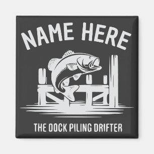 Personalisierter Name Dock Schatten Bass Magnet