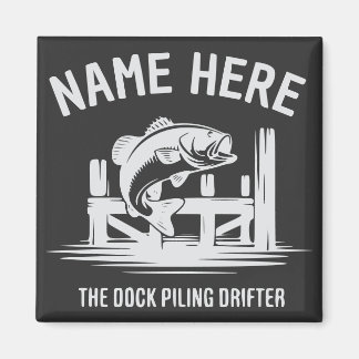 Personalisierter Name Dock Schatten Bass Magnet