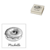 Personalisierter Name Donut Gummistempel (Stempel)