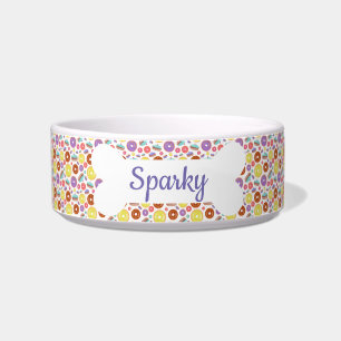 Personalisierter Name Donuts Muster Pet Napf