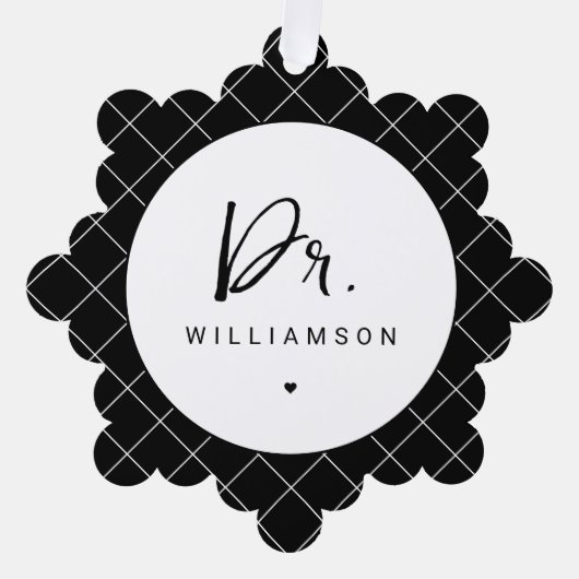 Personalisierter Name Dr. Minimalistisch Doctor Ornament Karte (Vorderseite)