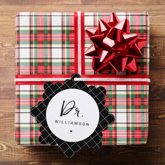 Personalisierter Name Dr. Minimalistisch Doctor Ornament Karte (Insitu (Geschenk))