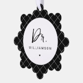 Personalisierter Name Dr. Minimalistisch Doctor Ornament Karte (Linke Ecke)