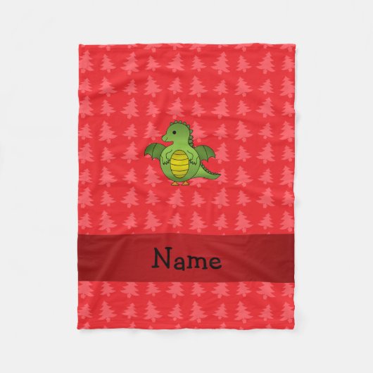 Personalisierter Name Drachenbaum Fleecedecke (Vorderseite)