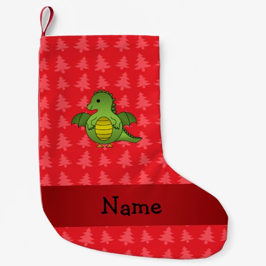 Personalisierter Name Drachenbaum Kleiner Weihnachtsstrumpf (Vorderseite)