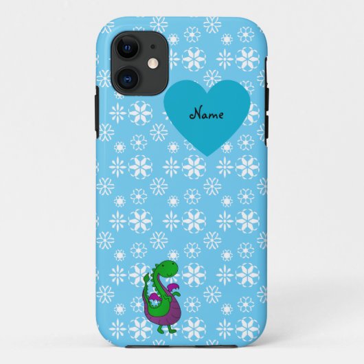 Personalisierter Name Dragon Blue Schneeflocken Case-Mate iPhone Hülle (Rückseite)