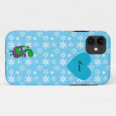 Personalisierter Name Dragon Blue Schneeflocken Case-Mate iPhone Hülle (Rückseite (Horizontal))