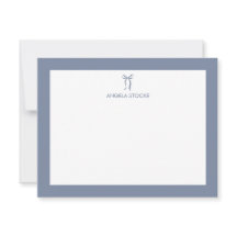 Personalisierter Name Dusty Blue Schleife