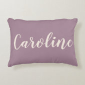 Personalisierter Name Dusty Lila Minimalistisches  Dekokissen (Vorderseite)