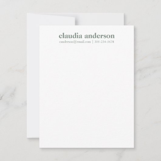 Personalisierter Name E-Mail-Telefon Berufliche Si Mitteilungskarte (Vorderseite)