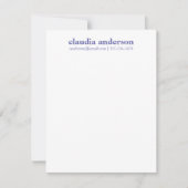 Personalisierter Name E-Mail-Telefonzentrale Lila Mitteilungskarte (Vorderseite)