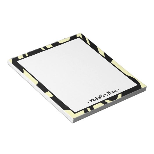 Personalisierter Name Editor Notizblock (angewinkelt)