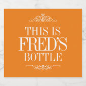 Personalisierter Name | Eigenes Liquor-Label erste Alkoholflaschenetikett (Einzelnes Label)