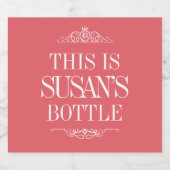 Personalisierter Name | Eigenes Liquor-Label erste Alkoholflaschenetikett (Einzelnes Label)