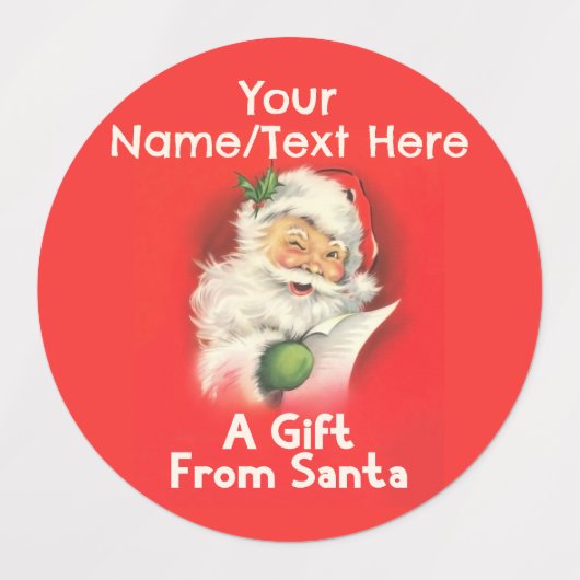 Personalisierter Name ein Geschenk vom Weihnachtsm Etiketten (Design 1)