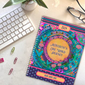 Personalisierter Name Ein Wort Hübscher Blumenstre Planer