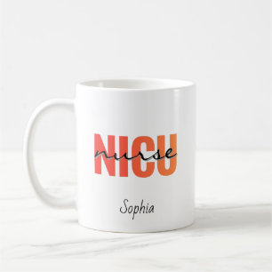 Personalisierter Name einer NICU-Krankenschwester Kaffeetasse