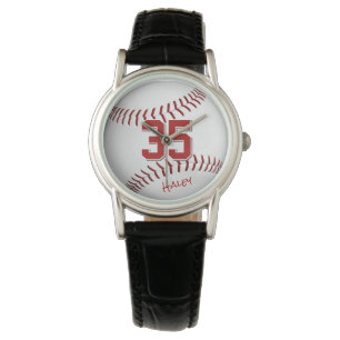 personalisierter Name eines Baseball-/Softballathl Armbanduhr
