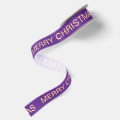 Personalisierter Name Einfach Frohe Weihnachtsäfte Satinband (Rückseite)