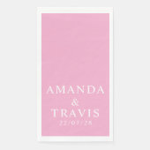 Personalisierter Name Einfach Moderne Minimale Hoc Serviette (Vorderseite)