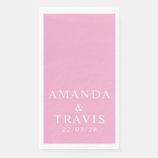 Personalisierter Name Einfach Moderne Minimale Hoc Serviette (Vorderseite)