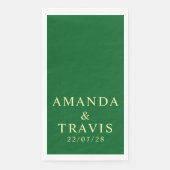 Personalisierter Name Einfach Moderne Minimale Hoc Serviette (Vorderseite)