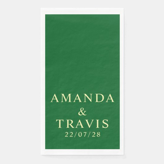 Personalisierter Name Einfach Moderne Minimale Hoc Serviette (Vorderseite)