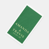 Personalisierter Name Einfach Moderne Minimale Hoc Serviette (Ecke)