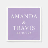 Personalisierter Name Einfach Moderne Minimale Hoc Serviette (Vorderseite)