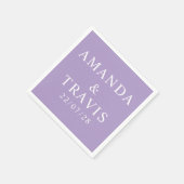 Personalisierter Name Einfach Moderne Minimale Hoc Serviette (Ecke)