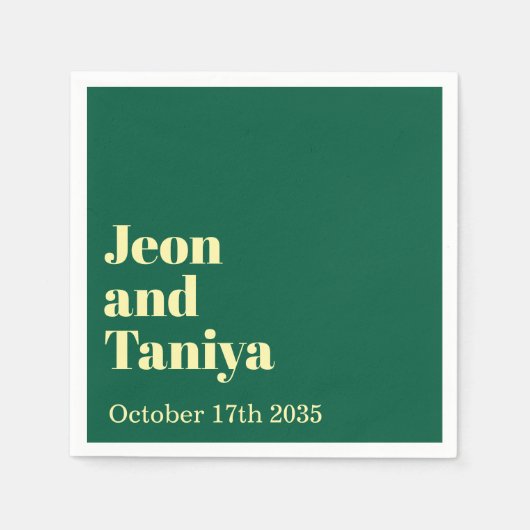 Personalisierter Name Einfach Moderne Minimale Hoc Serviette (Vorderseite)