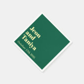 Personalisierter Name Einfach Moderne Minimale Hoc Serviette (Ecke)