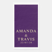 Personalisierter Name Einfach Moderne Minimale Hoc Serviette (Vorderseite)