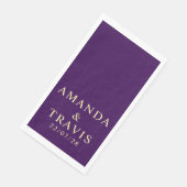 Personalisierter Name Einfach Moderne Minimale Hoc Serviette (Ecke)