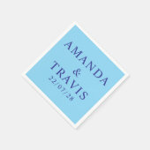 Personalisierter Name Einfach Moderne Minimale Hoc Serviette (Ecke)