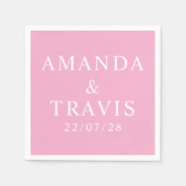 Personalisierter Name Einfach Moderne Minimale Hoc Serviette (Vorderseite)