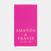 Personalisierter Name Einfach Moderne Minimale Hoc Serviette (Vorderseite)