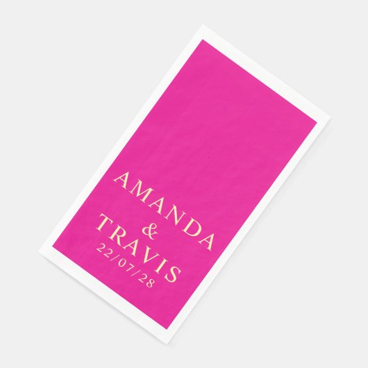 Personalisierter Name Einfach Moderne Minimale Hoc Serviette (Ecke)