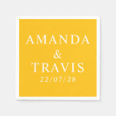 Personalisierter Name Einfach Moderne Minimale Hoc Serviette (Vorderseite)