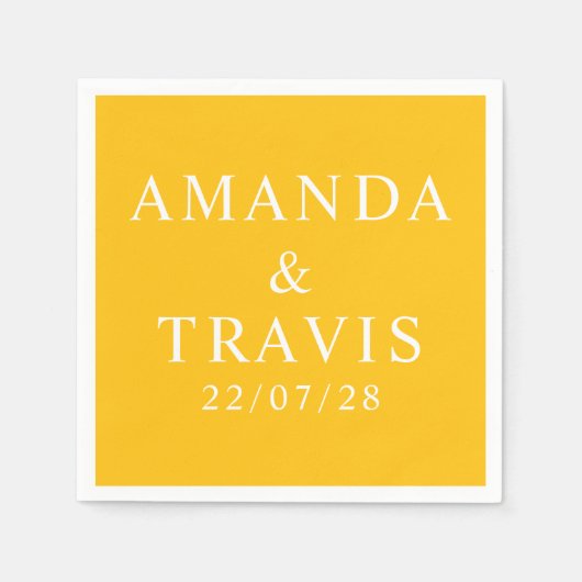 Personalisierter Name Einfach Moderne Minimale Hoc Serviette (Vorderseite)