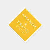 Personalisierter Name Einfach Moderne Minimale Hoc Serviette (Ecke)